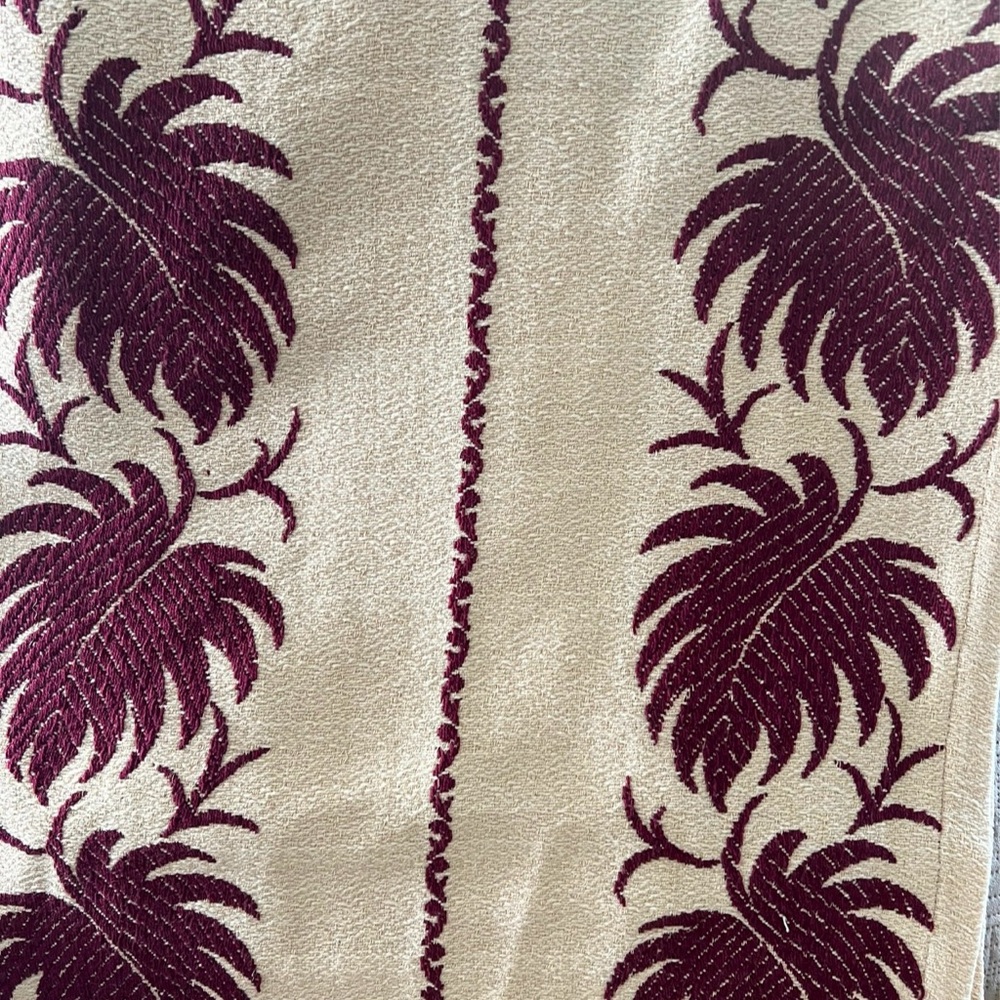 Barkcloth curtains 3 panels